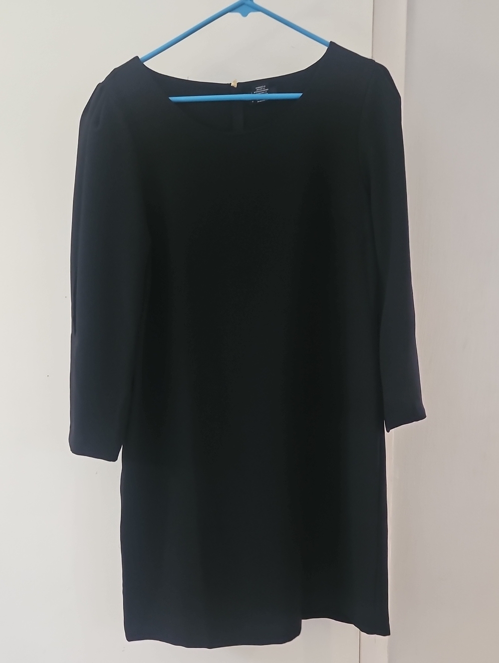 Nicole Miller Black Long-Sleeve Shift Dress